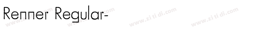Renner Regular字体转换